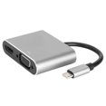 thumbnail image 2 of Mindpure Adaptador 2 en 1 tipo C a interfaz multimedia de alta definición+VGA TP002 con cable adaptador 4K HD para computadora, 2 of 14