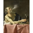 thumbnail image 2 of Hendrick van Someren 20x24 Black Ornate Framed Double Matted Museum Art Print Titled: The Smoker Allegory of Transience (C. 1615 - C. 1625), 2 of 5