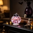 thumbnail image 4 of Gumesh Halloween Decoration Acrylic Pink Pumpkin Sign Pumpkin Table Decor 4 Inch Happy Halloween Desktop Ornament for Farmhouse Home Living Room Holiday Decor, 4 of 6