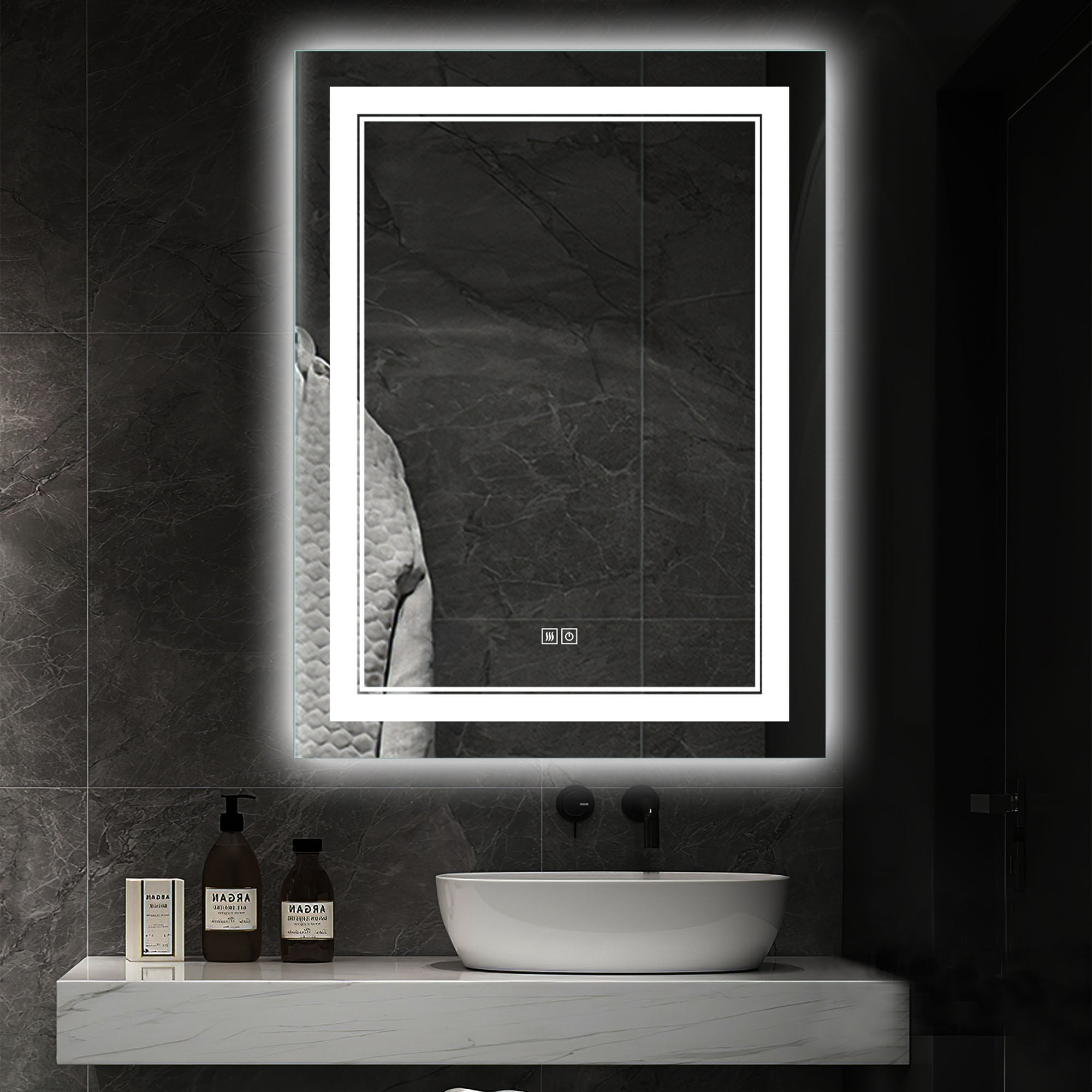 32 in x 24 in Modern LED Mirror