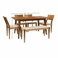 thumbnail image 3 of Powell Holden Mid-Century Modern 6-Piece Dining Set, Brown, 3 of 7