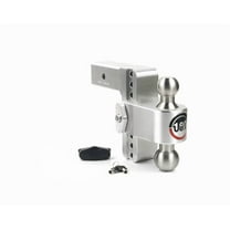 Weigh Safe 180 Hitch - Adjustable Trailer Hitch Ball Mount -4" Adjustable Drop Hitch for 2" Receiver - Heavy Duty Aluminum Trailer Tow Hitch w/ Chrome Plated Tow Balls (2" & 2 5/16") - 12,500 lbs GTW