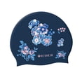 thumbnail image 2 of Gorro de baño de silicona gorro de baño sombreros flexibles para mantener el cabello seco sombrero de natación para adultos Azul, 2 of 8