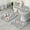 Pioneer Flower Floral-1, variant on Pioneer Flower Floral Print Pattern Bathroom Rugs Sets 3 Piece,Toilet Cover Set,Absorbent Non Slip Bathroom Mats Sets with U-Shaped Contour Rug Toilet Rug Set