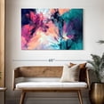 thumbnail image 3 of Elephant Stock Pink And Blue Abstract Wall Art - Horizontal Canvas Wall Art - Living Room Wall Decor - Abstract Canvas - Teal And Turquoise Decor - 48" x 32", 3 of 8
