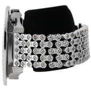 Mens New Diamond Watch Illusion Dial Fully Iced Band 3 Row 50mm 2 Ct.