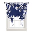 thumbnail image 3 of Blue Coral Window Curtains Tie Up Curtains for Kitchen Living Room Adjustable Rod Pocket Drapes, 3 of 5