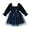 Blue, variant on Younger Tree Baby Girl Tutu Dress Toddler Fall Long Sleeve Square Neck Bowknot Princess Birthday Party Dresses for 3-4T