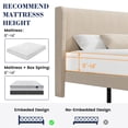 thumbnail image 3 of EDTara Modern Upholstered Bed Frame Full, Wingback Headboard, Wood Slat Support, Easy To Assemble and Noise Free, 3 of 7