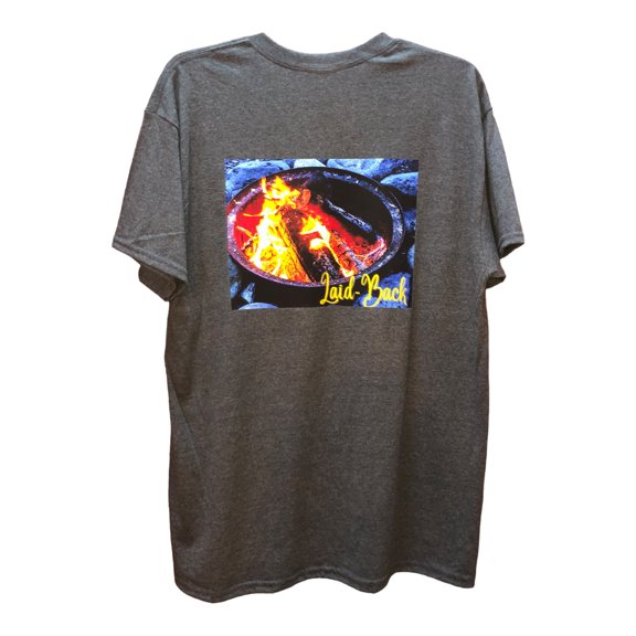 Laid Back - Fire Place Outside / Everyday T-shirt / Comfy Relaxing Shirt / Cotton