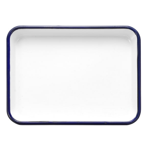 Uxcell Butcher Tray Palette 8.7" x 6.3" Metal Triple Enamel Coated Rectangular Tray Artist Painter Painting Tool for Art Paint Acrylic Watercolor Mixing