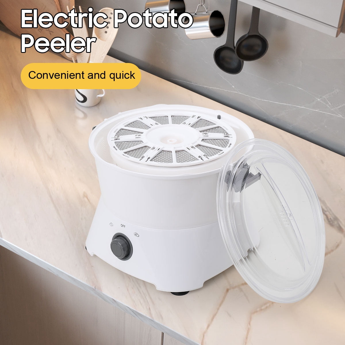 ECUTEE Potato Peeling Machine Electric Potato Peeler Automatic Vegetable Dehydrator