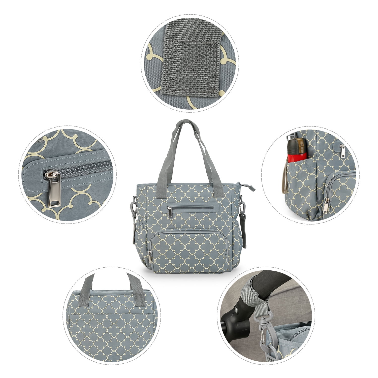 SPEKSEE Versatile Large Capacity Mommy Bag Diaper Tote with Multiple Accessories for Outdoor Use