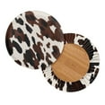 thumbnail image 2 of ZIATUBLE Cow Print Bar Stool Covers Round Soft Seat Cover for Vanity Stool 12"-14" Washable Round Stool Covers with Padding 2 Pieces Set Removable Stool Seat Replacement Cover, 2 of 6