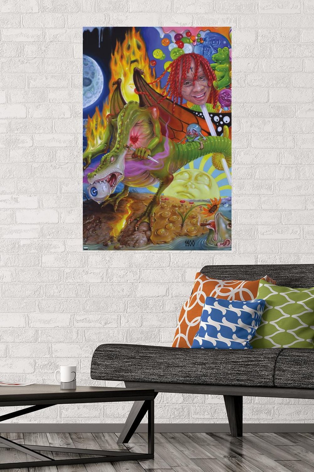 Trippie Redd - Trip at Knight Album Cover Wall Poster with Magnetic Frame, 22.375" x 34"