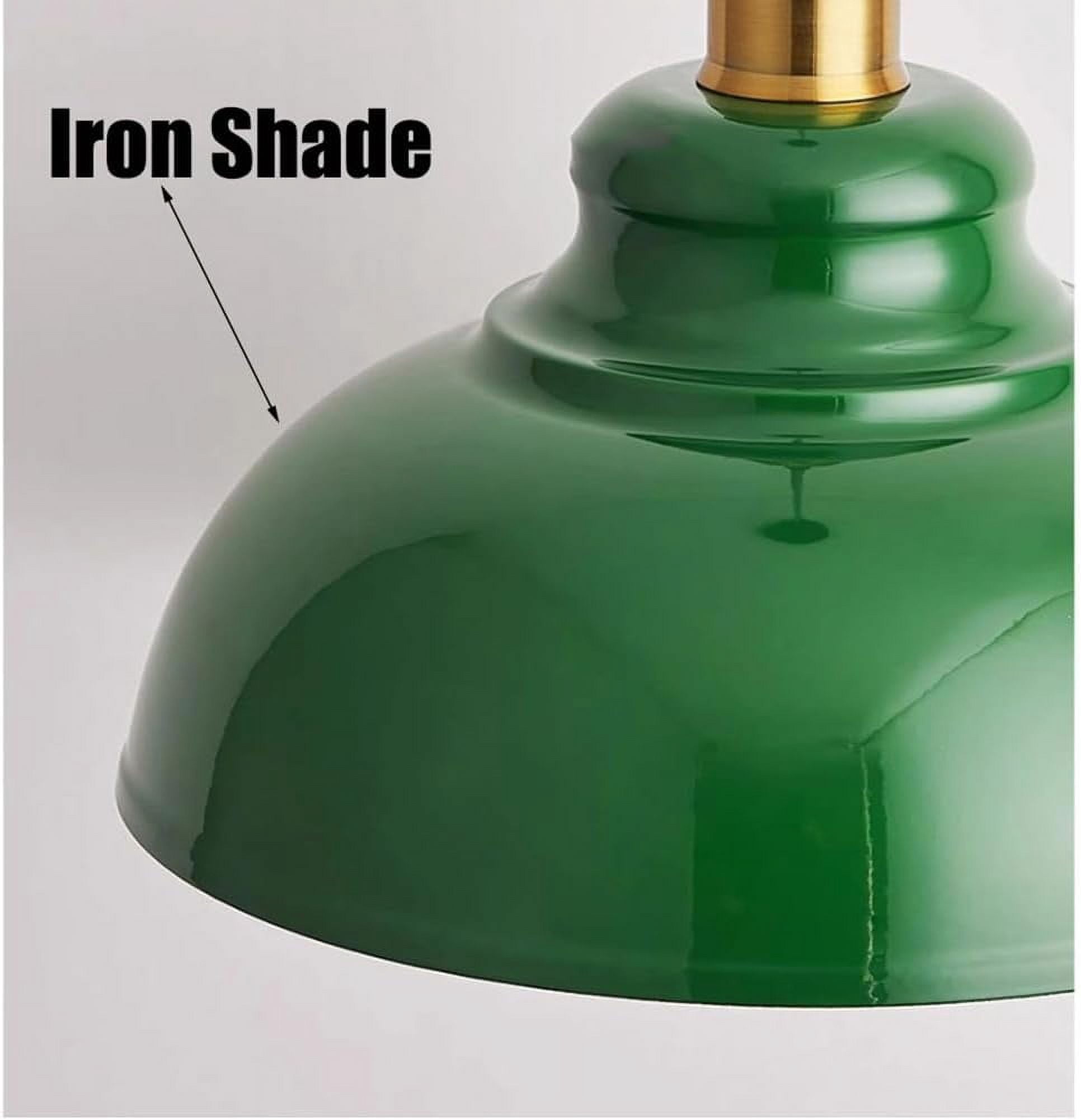 Vintage Green Metal Iron Pendant Lighting for Kitchen Island, Retro Industrial Style Pendant Light Fixture, American Rustic Farmhouse Pendant Lamp, Simple Pendant Light for Shop Over Table
