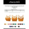 thumbnail image 2 of Made by Olivia Women's Front Triple Criss-Cross Bralette Seamless Sport Bra with Removable Pads, 2 of 4