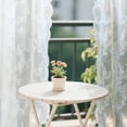 thumbnail image 4 of 2 Panels Lace Curtains 57" x 108" - Rustic Floral Branch Leaf Pattern Lace Panel Curtains for Bedroom, Privacy Vintage Sheer Lace Curtains for Windows,White, 4 of 9