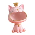 thumbnail image 2 of AMLESO Cat Statue Resin Holder Figurine Holder Storage Box Bowl Desk Key Decors Serving Pink, 2 of 8