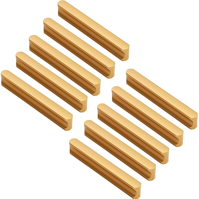 Jinsinto 10pcs Golden Furniture Handle Golden Handle(Hole Centers:192mm, Golden)