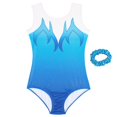 thumbnail image 3 of Girls Leotards Gymnastics One-Piece Sparkle Dancing Athletic Biketards with Hair Scrunchie for Toddler Kids 3-12 Years, 3 of 9