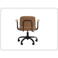 thumbnail image 2 of Silla de oficina en casa, silla de trabajo giratoria de piel sintética con respaldo bajo y reposabrazos, silla de escritorio con ruedas de altura ajustable para niños, adolescentes y adultos, 2 of 2