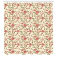 thumbnail image 3 of Ambesonne Rose Shower Curtain, Rustic Floral Classical, 69"Wx84"L, Pale Yellow Dark Coral, 3 of 3