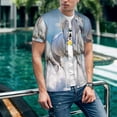 thumbnail image 6 of Lsque Horses Running Through The Water Pattern Mens Polo Golf Shirts Funny Graphics Shorts Sleeve Button Shirts Baseball T-shirt-Large, 6 of 7