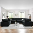 thumbnail image 5 of Modular Sectional Sofa Couch, Black, Fabric, Living Kitchen Cafe Bistro Hospitality Restaurant, Modern Contemporary HB34783, 5 of 5
