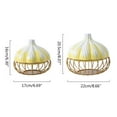 thumbnail image 3 of Ceramic Iron Garlic Egg Storage Basket Container Potato Sundries Organizer for Home Kitchen Countertop Fruit Organization Holder, 3 of 21