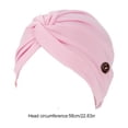 thumbnail image 4 of Paquete de 4 diademas de moda cómodas con botones Qarigey diademas elásticas musulmán Rosa, 4 of 6