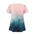 thumbnail image 5 of Paiyanr Women Tunic Tops Casual V-Neck Short Sleeve Shirts Floral Blouses Loose Summer Tops, 5 of 7