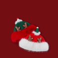 thumbnail image 5 of XIAOCHA Women’S Reindeer‑Horn Beanie，Fur‑Trim Fall‑Winter Outdoor Toque,White, 5 of 7