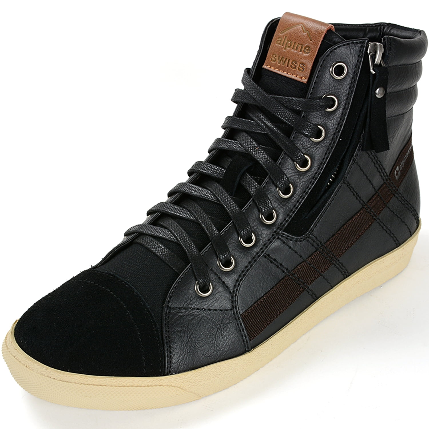 mens zip up high top sneakers