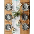 thumbnail image 6 of Turtle Coastal Table Runner, Ocean Starfish Seaweed Gray Wood Grain Cotton Linen Kitchen Table Decoration Washable Dining Tabletop Runners for Home Party Decor 13x36 Inches, 6 of 9