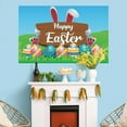 thumbnail image 6 of HongHeng 59x35 inch Happy Easter Backdrops Cloth Happy Hanging Wall Banner Bunny Grassland Eggs Photography Background for Easter Spring Party Decoration Happy Easter Sign, 6 of 6