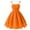 2-Orange, variant on Girls' St. Patrick's Day Solid Color Spaghetti Strap Dress, Bow Tie Detail & Lightweight Fabric, Ideal for Summer Casual Outings