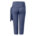 thumbnail image 5 of TTUHYWXI Capri Pants for Women Stretch Tummy Control High Waist Workout Yoga Pants Soft Comfy Lounge Pant Casual Capris Slacks (Navy, M), 5 of 5