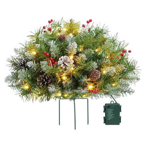 ZHENYANGli Flowers Hanging Rose Roses Flowers with Flowers Christmas Glowing Christmas Tree Christmas Planter Filler Planter Christmas Holiday Planter Filler Outdoor