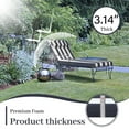 thumbnail image 6 of Outdoor Lounge Chair Cushion, 72×21 in Waterproof Patio Replacement Cushions with Headres, 3 in High-Density Sponge for Lawn Pool （4pc, Navy blue white stripes）, 6 of 6