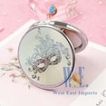 thumbnail image 4 of 12 Pcs Silver Masquerade Mask Compact Mirrors - Quinceanera/ Sweet 16/ Bridal Shower/ Birthday Favors for Guests GG090S/G, 4 of 4