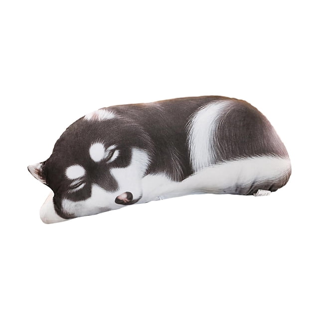 Encantador Animal relleno de felpa almohada grande para dormir 3D lindo muñeco de peluche realista divertido grande para niños regalo decoración del h Blanco negro