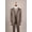 Brown, variant on Men's Suit Polyester Slim Fit Brown Suit with Woven Vest