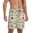 thumbnail image 2 of Kdxio Squirrel In The Forest Print Mens Sleep Shorts Bottoms Soft Comfy Pajama Wear Pants with Drawstring Pockets, 2 of 7