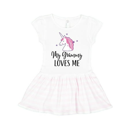 

Inktastic Grammy Loves Me Unicorn Girls Gift Toddler Girl Dress