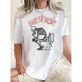 thumbnail image 1 of Tee-shirt Graphique Squelette Drôle pour Femmes - T-Shirt à Manches Courtes Col Rond Décontracté, Mélange de Polyester Extensible, Lavable en Machine - Parfait pour la Fête des Pères, Fête des Mères, Nouvel An, Festival de Printemps, 1 of 6