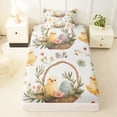 thumbnail image 3 of Erosebridal Kids Farm Chicken Twin Sheet Sets, Easter Eggs Floral Bedding, 3 Pieces, 3 of 5