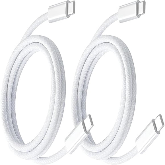 ccwonima USB C to USB C Cable 60W Fast Charging (2Pack,3FT), Nylon Braided 12000+ Bend, Type C Charger Cable for iPhone 16/15/17, iPad Pro/Air, Samsung Galaxy