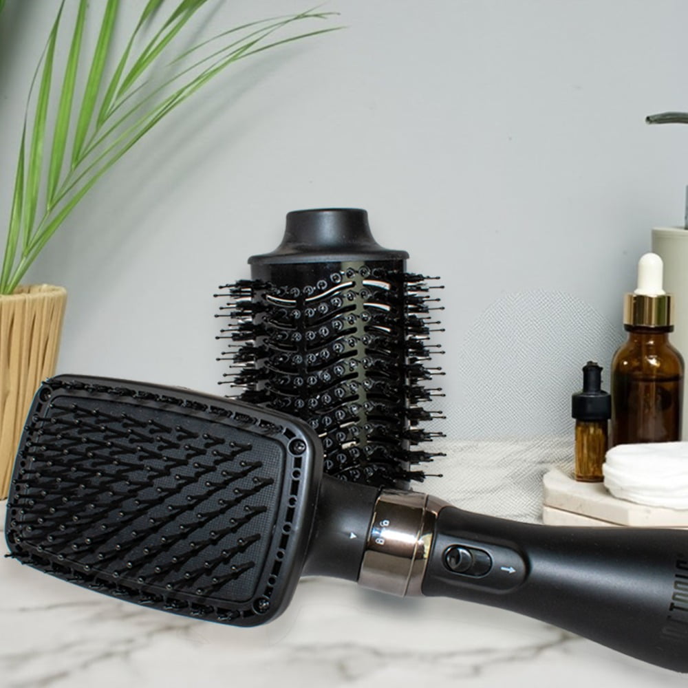 Hot Tools Pro Artist Black Gold Detachable One Step Volumizer and Hair Dryer | Pro Drying & Styling (Large) Bundled with HT1094 Paddle