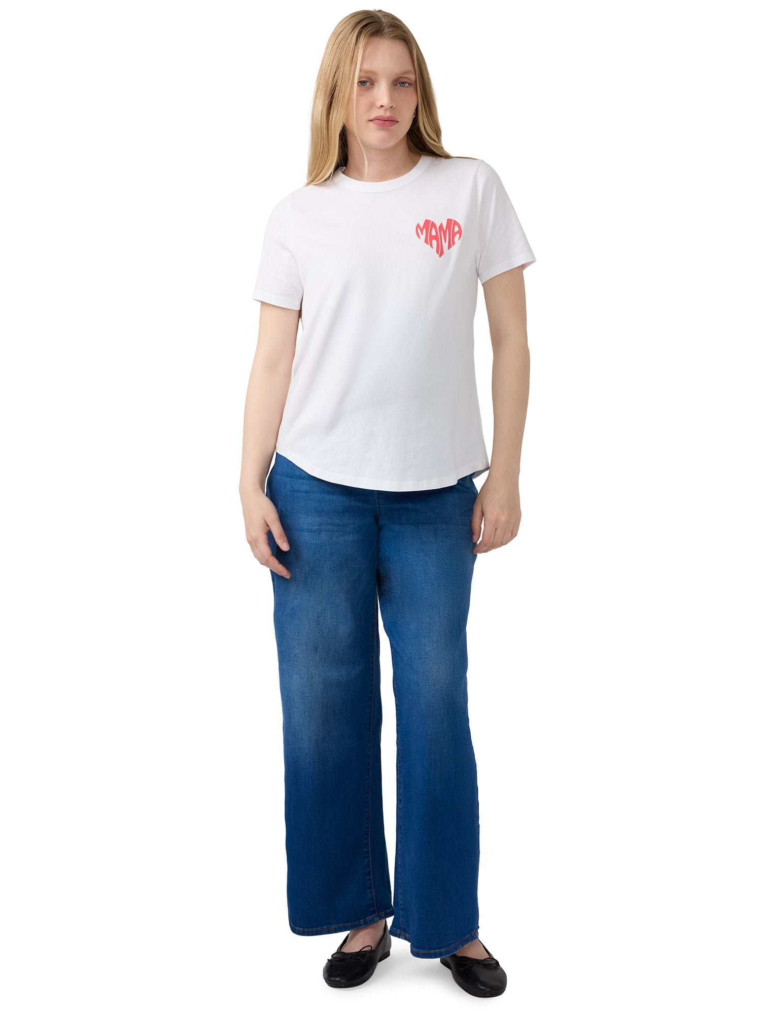 Ingrid & Isabel For Every Belly Women's Maternity Graphic Cotton T-Shirt, Sizes S-XXL